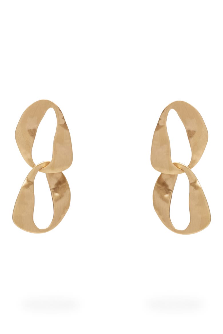 Rue Mini Drop Earrings, Alternate, color, BRUSHED BRASS