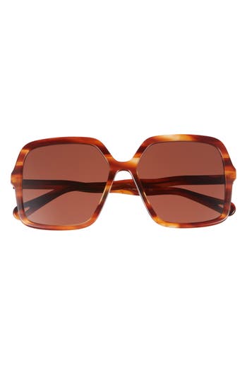Chloé Core 58mm Square Sunglasses In Brown