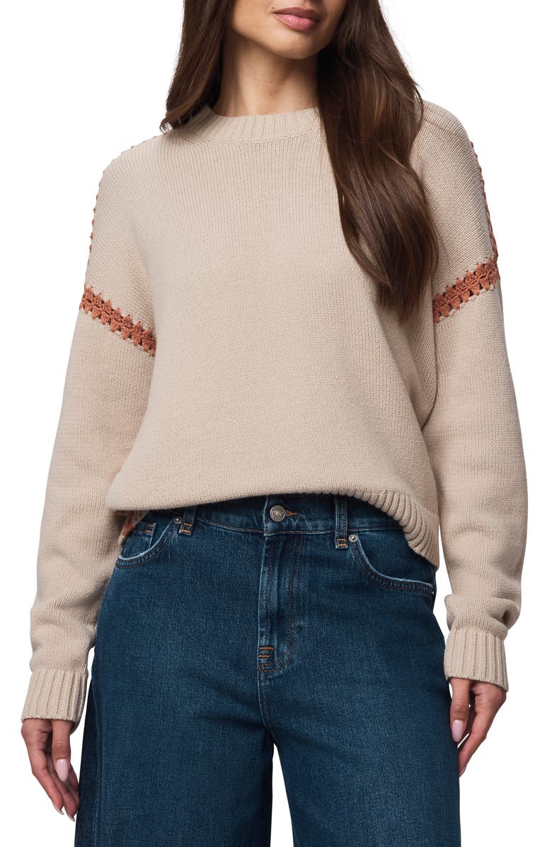 Splendid Greyson Relaxed Sweater, Main, color, Light Camel Beige/ Orange