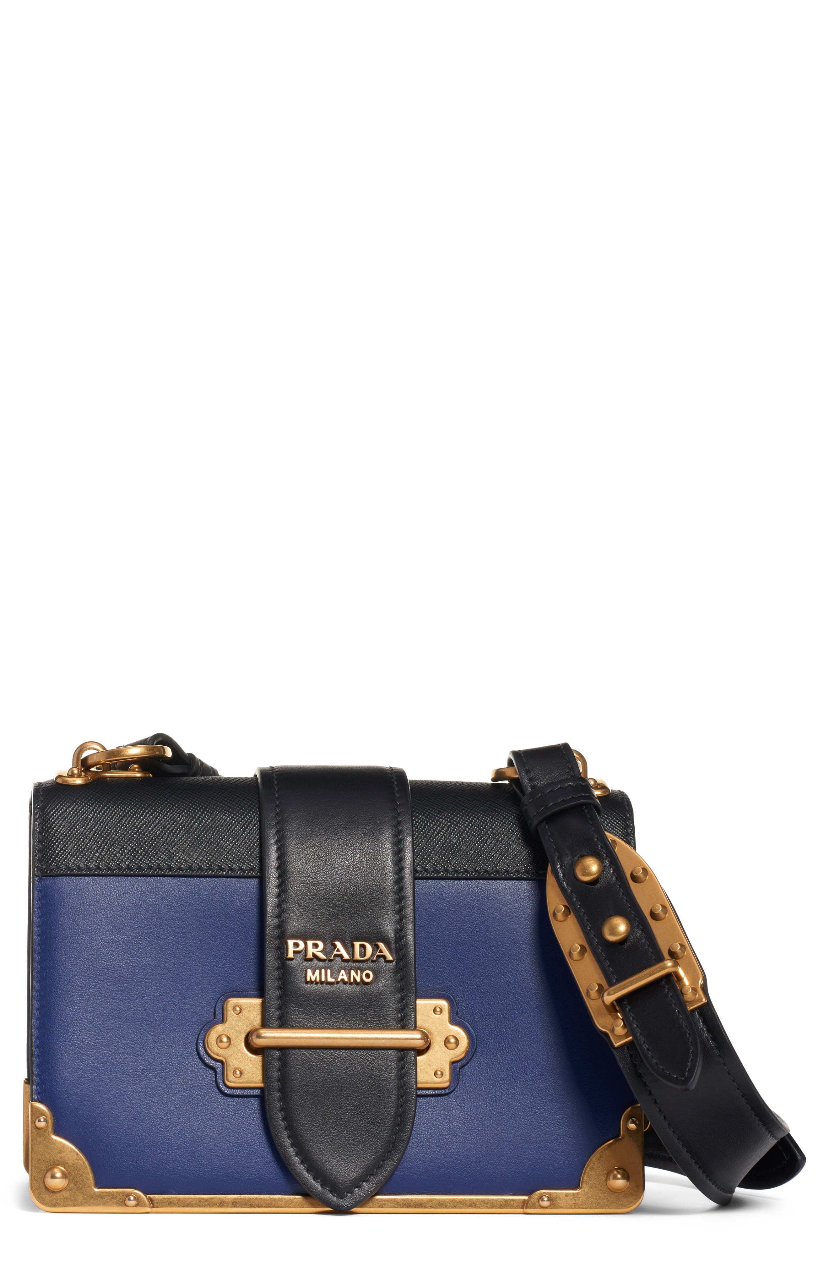 Prada Cahier Crossbody Bag, Main, color, 
