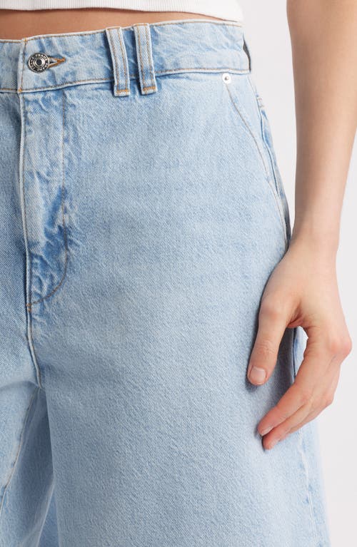 Frame The Trouser Denim Shorts In Blue