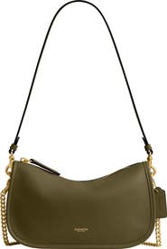 COACH Waverly Natural Grain Leather Shoulder Bag