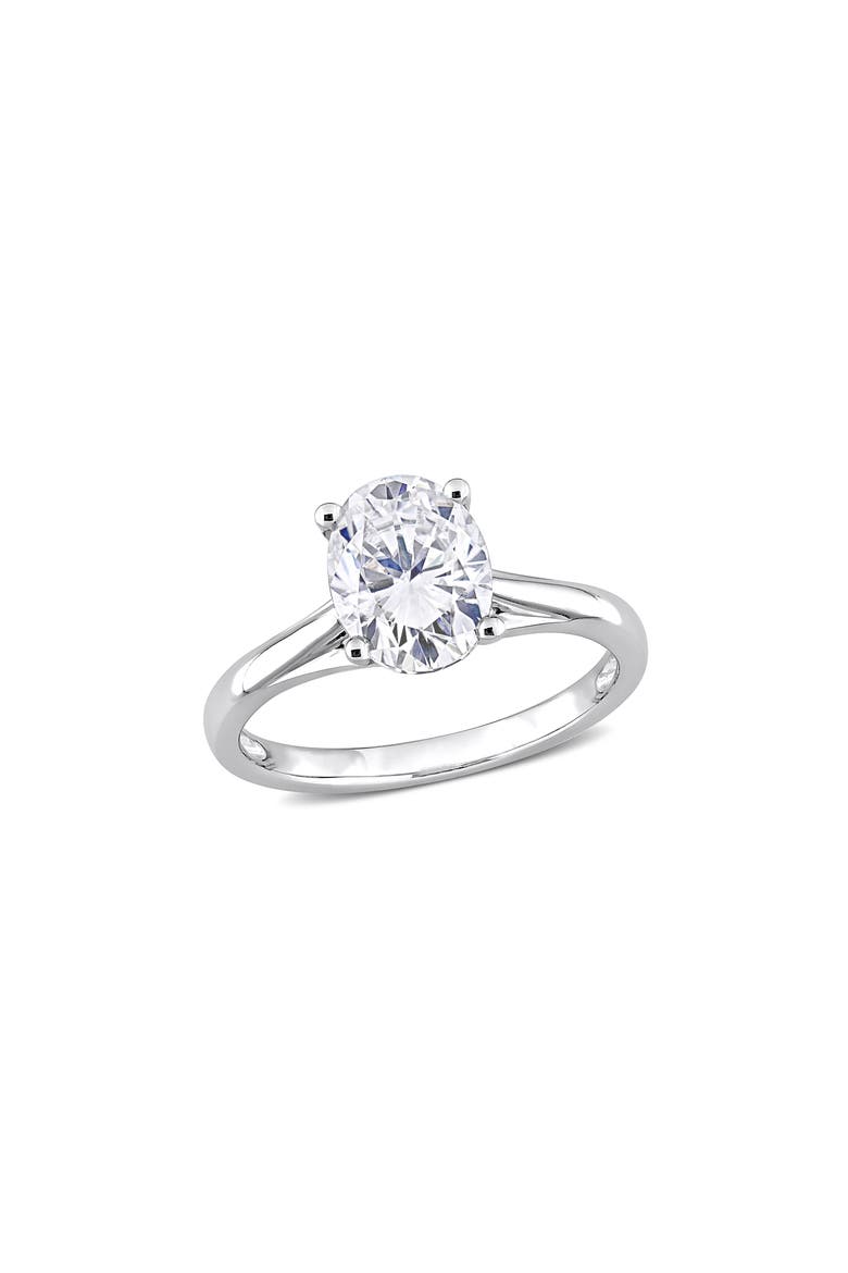 Oval Cut Lab-Created Moissanite Ring, Main, color, WHITE