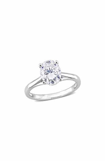 DELMAR Oval Cut Lab-Created Moissanite Ring