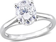DELMAR Oval Cut Lab-Created Moissanite Ring