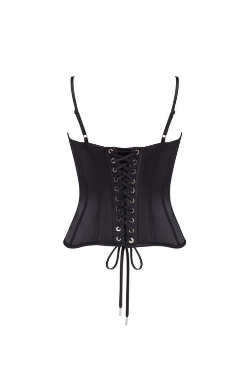 Milla Obsidian Lace Corset In Black