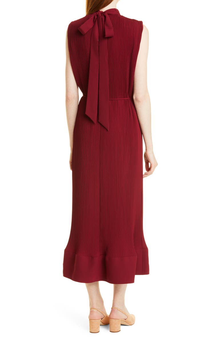 Milly Melina Sleeveless Pleated Dress, Alternate, color, 