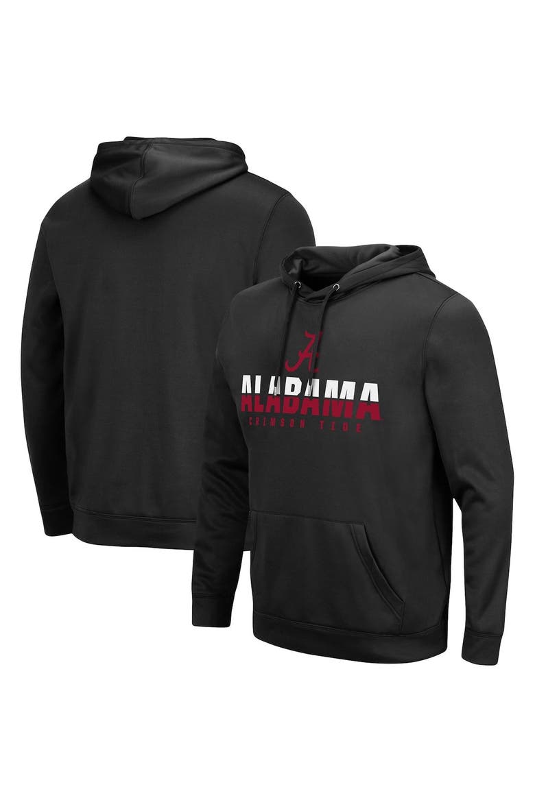 Men's Colosseum Black Alabama Crimson Tide Lantern Pullover Hoodie, Main, color, Black