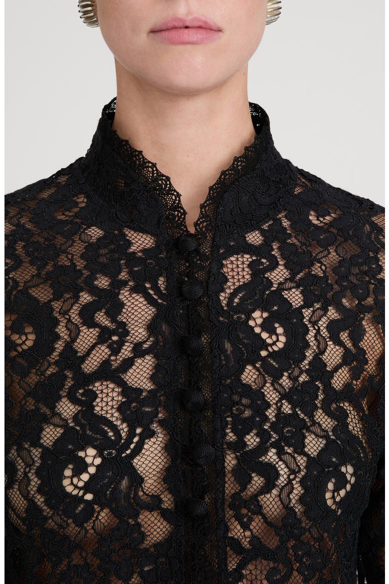 The Lace Salon Top, Alternate, color, BLACK