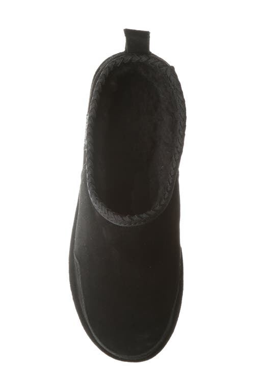 Bearpaw Damian Faux Fur Lined Clog Slipper In Black
