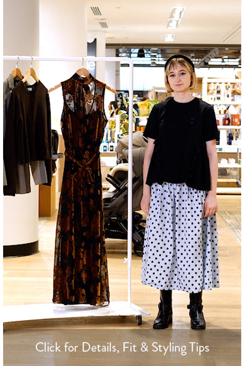 Velvet Burnout Sleeveless Maxi Dress video