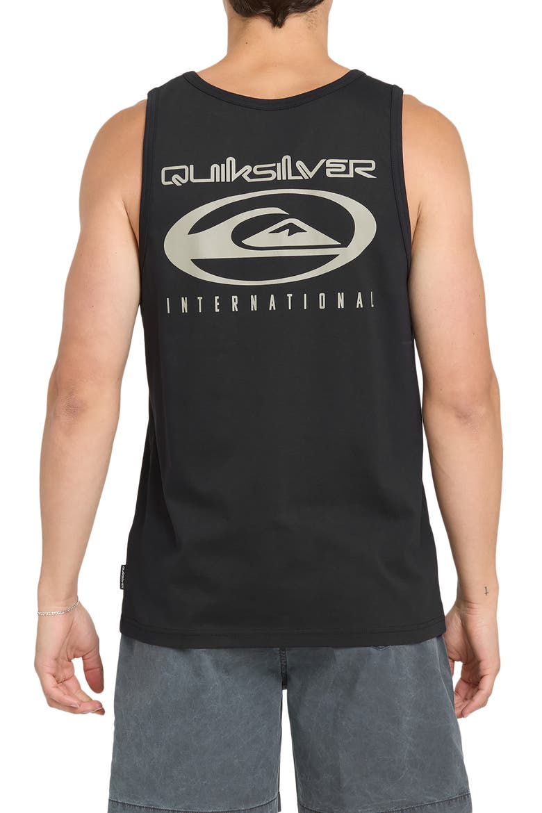 International Logo Cotton Tank, Alternate, color, BLACK