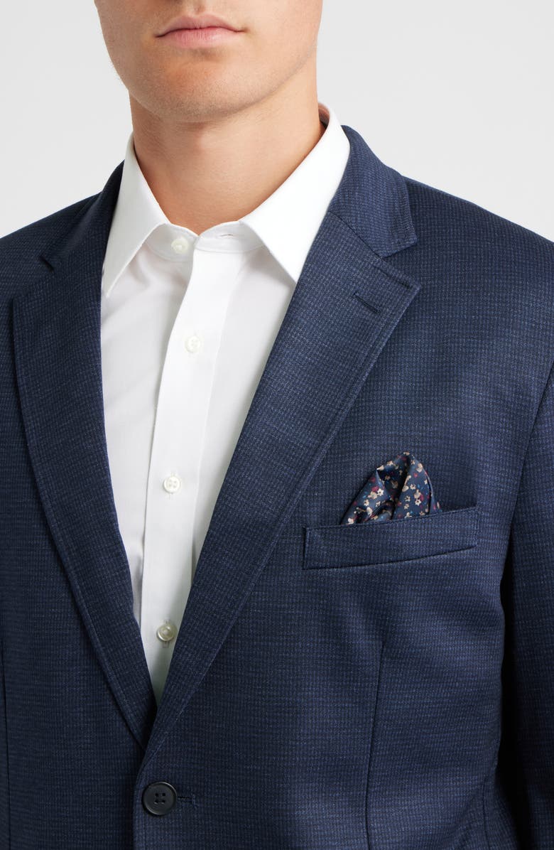 Johnston & Murphy XC Flex<sup>®</sup> Microcheck Knit Sport Coat, Alternate, color, Navy
