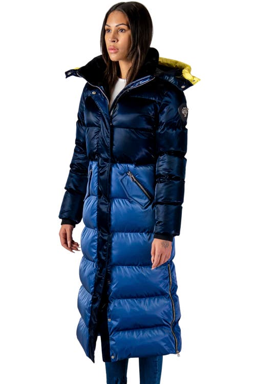 Woodpecker Bird Of Paradise Quilted Coat In Blue
