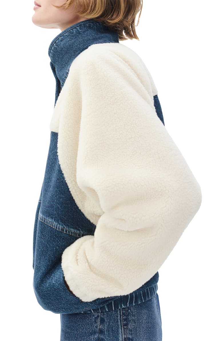 rag & bone Miramar High Pile Fleece Pullover, Alternate, color, Almda