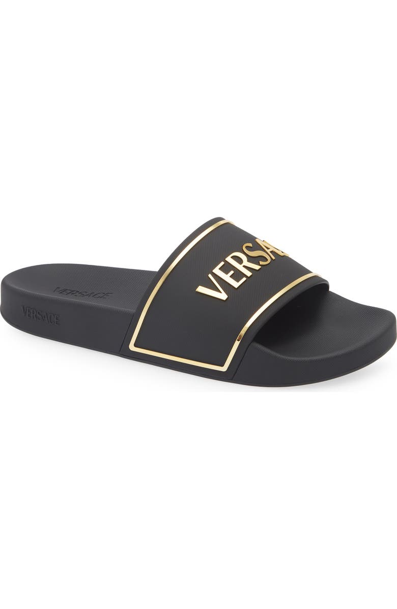Versace Logo Pool Slide, Main, color,