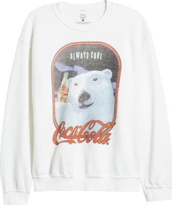 【NATIONAL GEOGRAPHIC】 Polar Bear Graphic Sweatshirtt ★ Unisex Polar Bear Graphic Sweatshirt - K/MOCHA - K/M