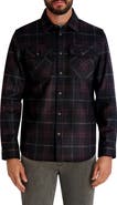 KARL LAGERFELD PARIS Plaid Ponte Snap-Up Shirt