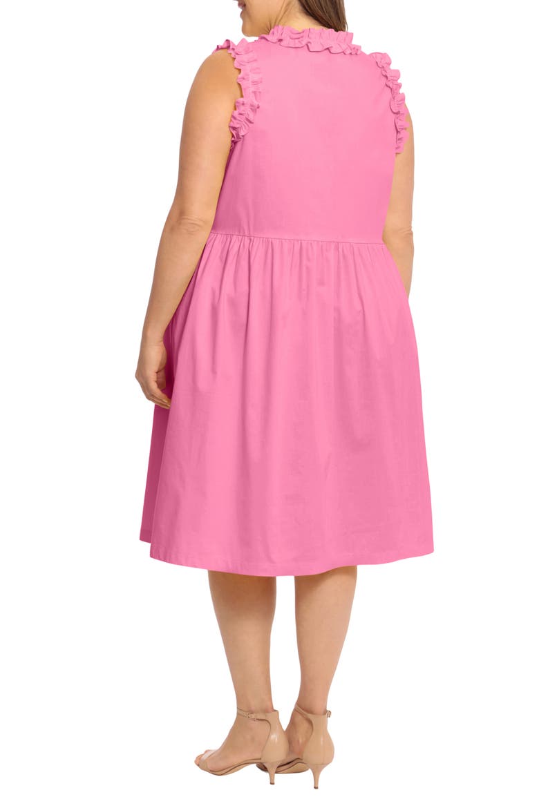 Solid Poplin Trapeze Dress, Alternate, color, IBIS ROSE