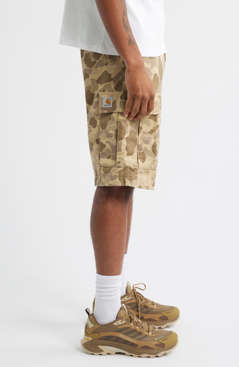 Carhartt Work In Progress Organic Cotton Cargo Shorts, Alternate, color, Camo Duck Desert (Rinsed)