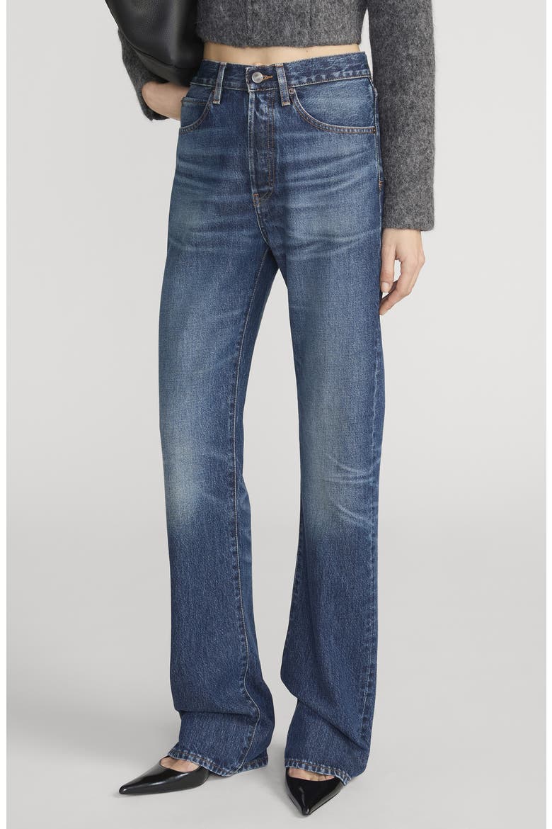 The Vertical High Waist Relaxed Straight Leg Jeans, Alternate, color, BRAZEN