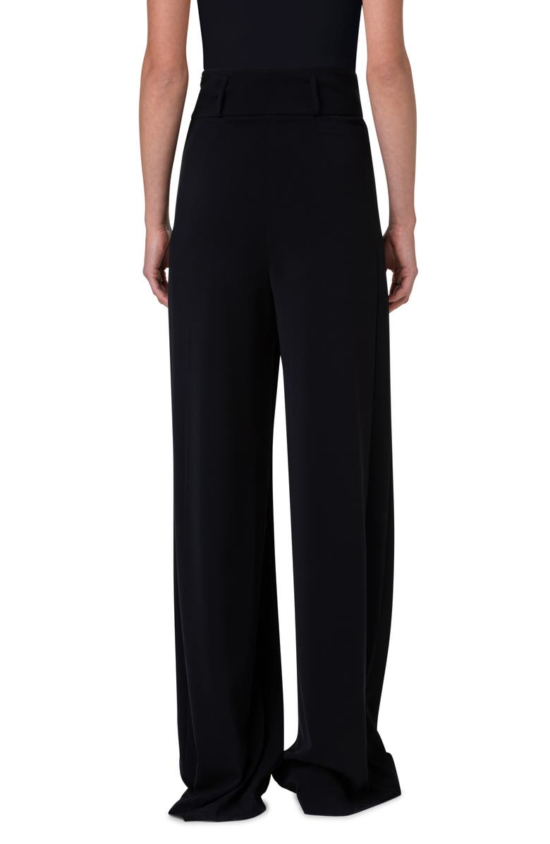 Akris punto Florina Wide Leg Pants, Alternate, color, Black