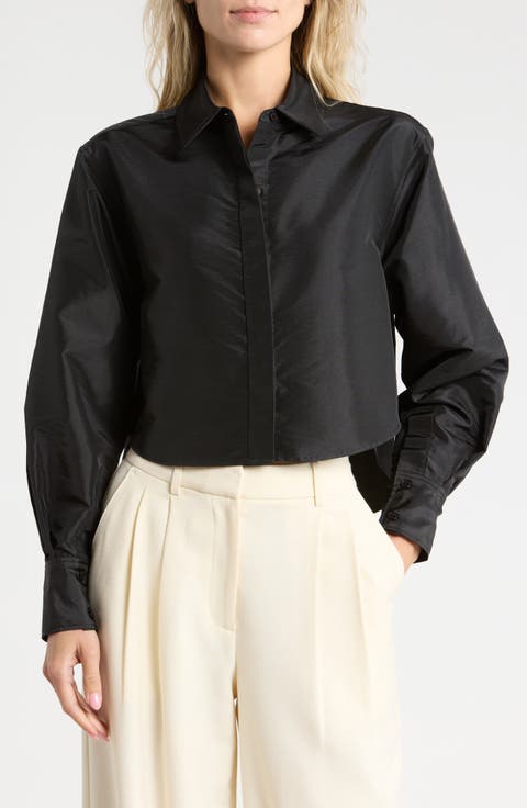 Renata Cropped Button Down Shirt