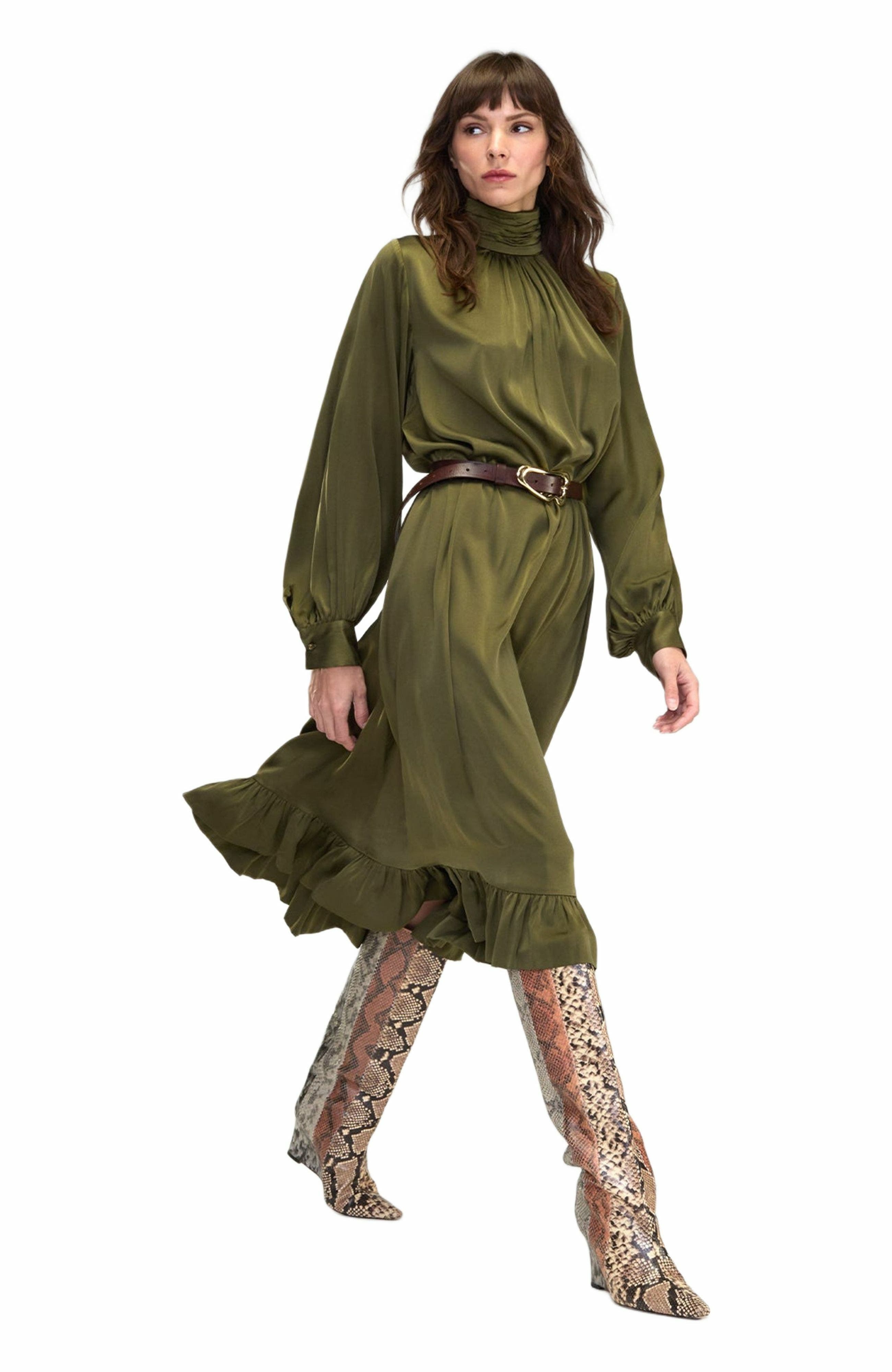 Monroe Silk Charmeuse Dress - image 3