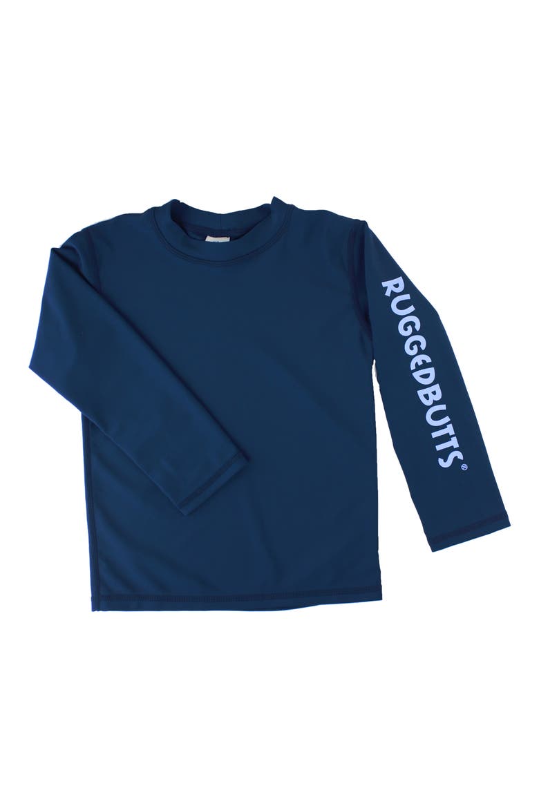 Logo Two-Piece Rashguard Swimsuit, Alternate, color, BLUE