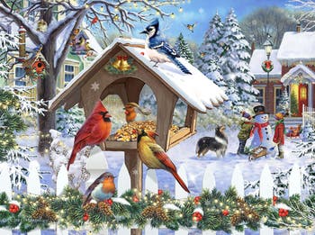Christmas Birds 1000 piece Jigsaw Puzzle for Adults