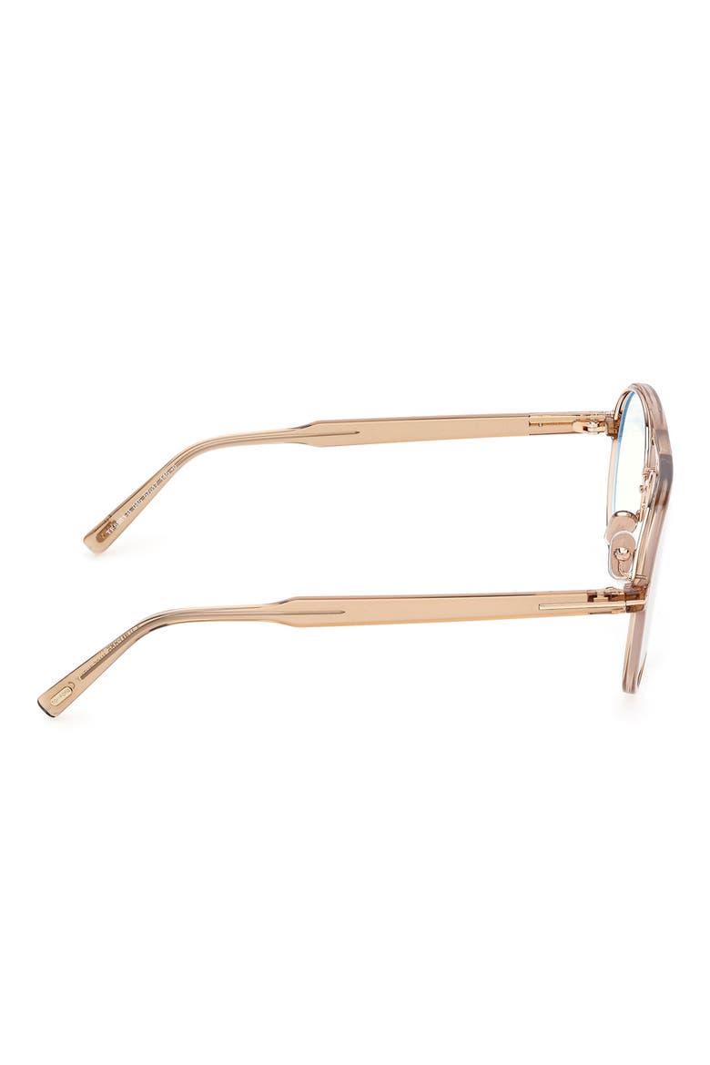 57mm Pilot Blue Light Blocking Optical Glasses, Alternate, color, CHAMPAGNE / T LOGO