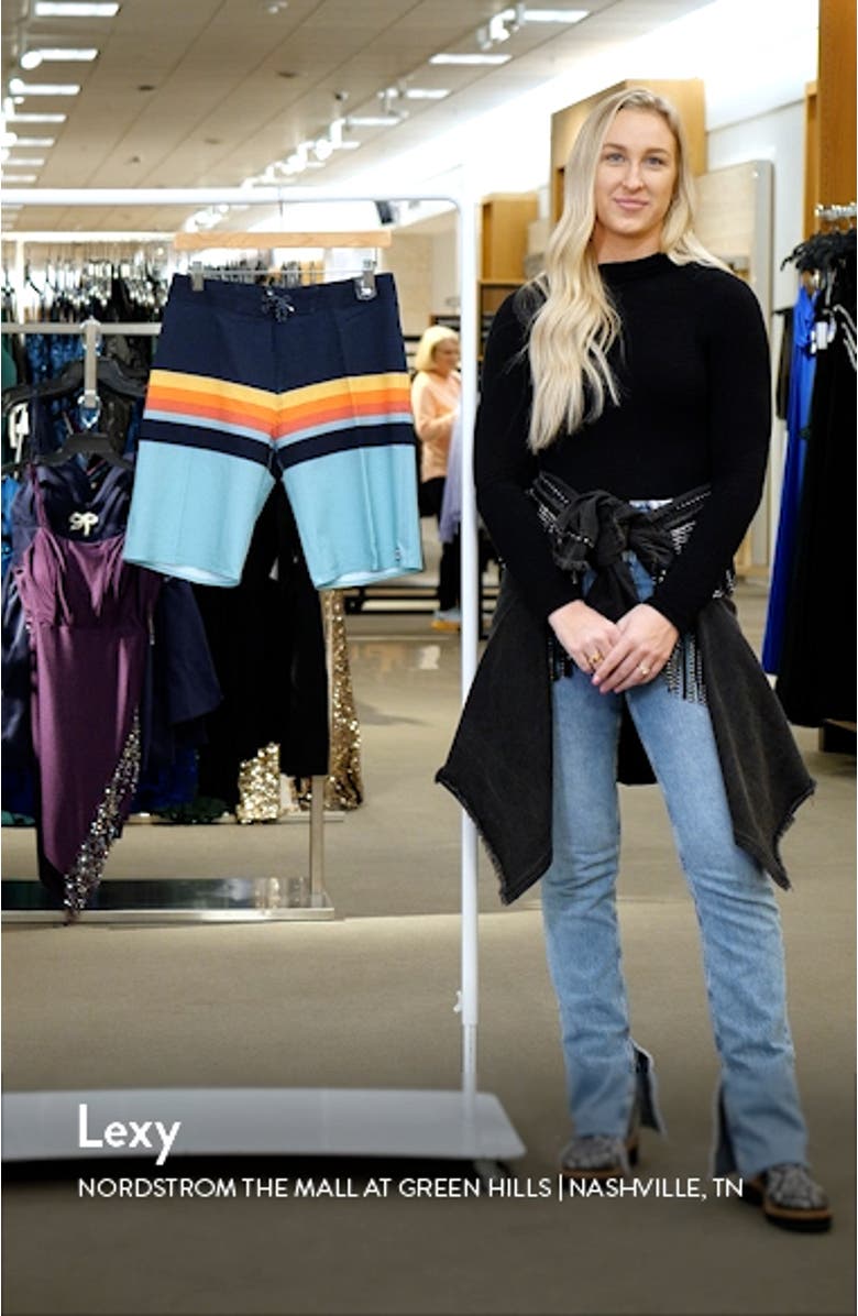 Kids' All Day Stripe Pro Board Shorts, sales video thumbnail