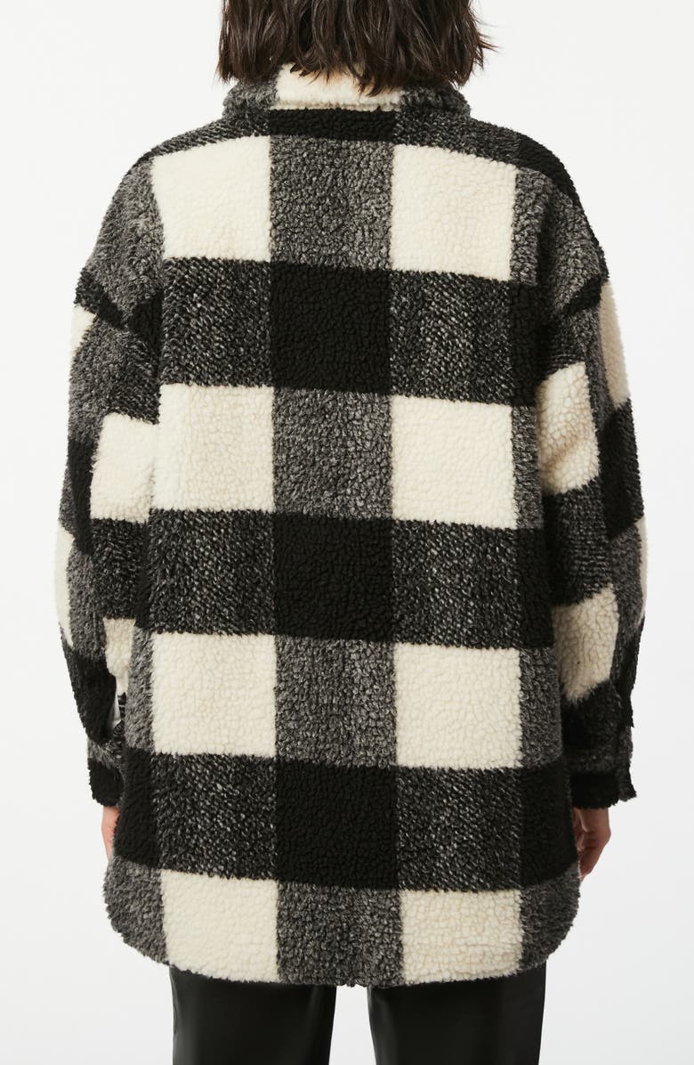 Bernardo Plaid Fleece Shirt Jacket, Alternate, color, 