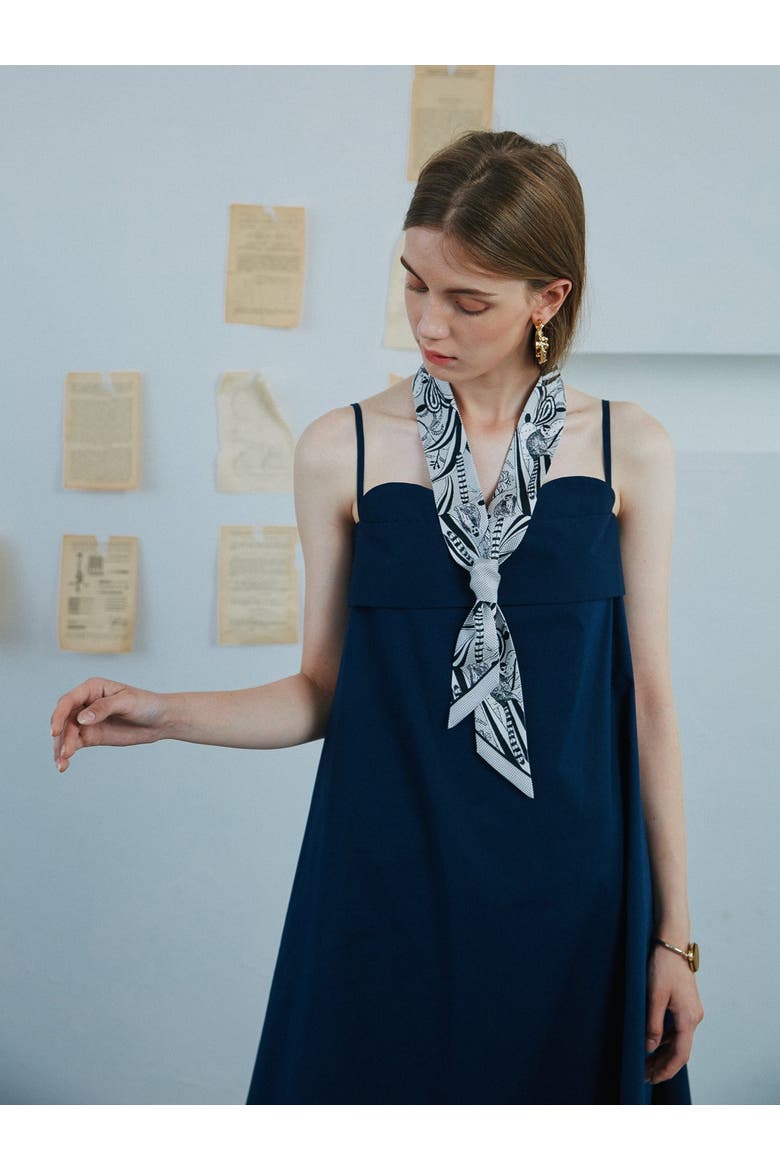 "Madagascar" Silk Skinny Scarf, Alternate, color, Black and White