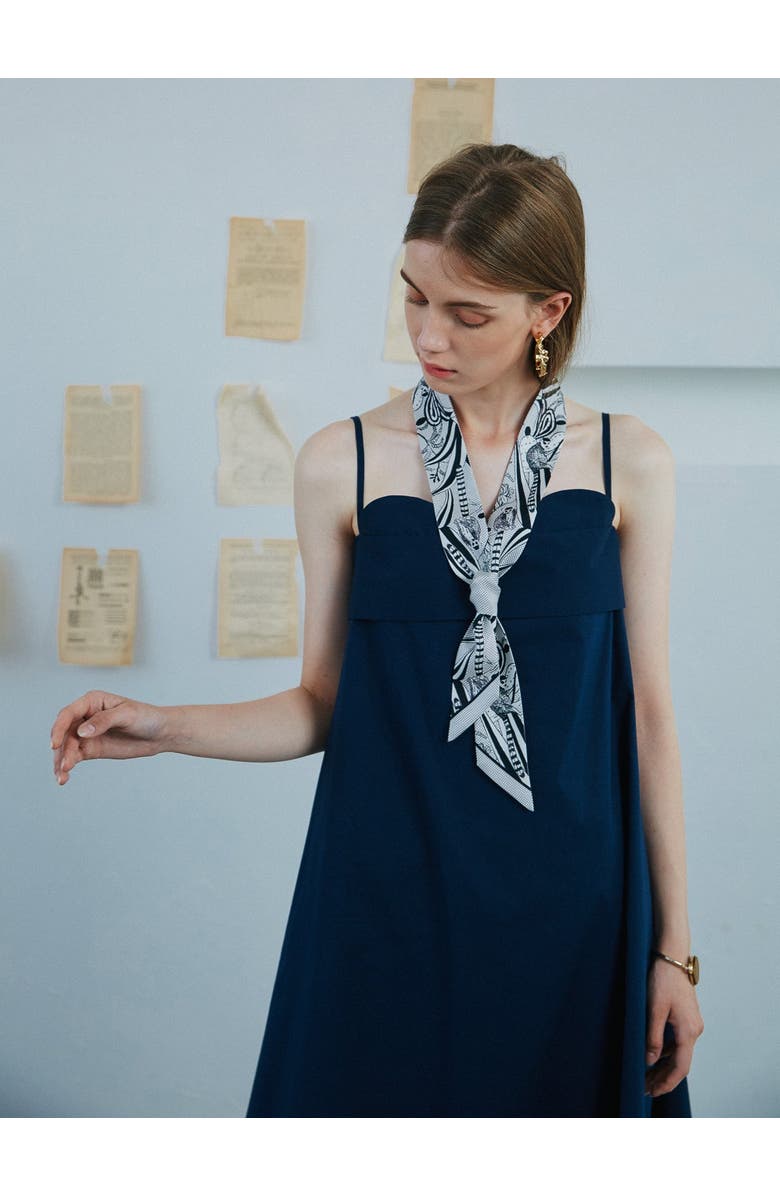 Lost Pattern "Madagascar" Silk Skinny Scarf, Alternate, color, Black And White