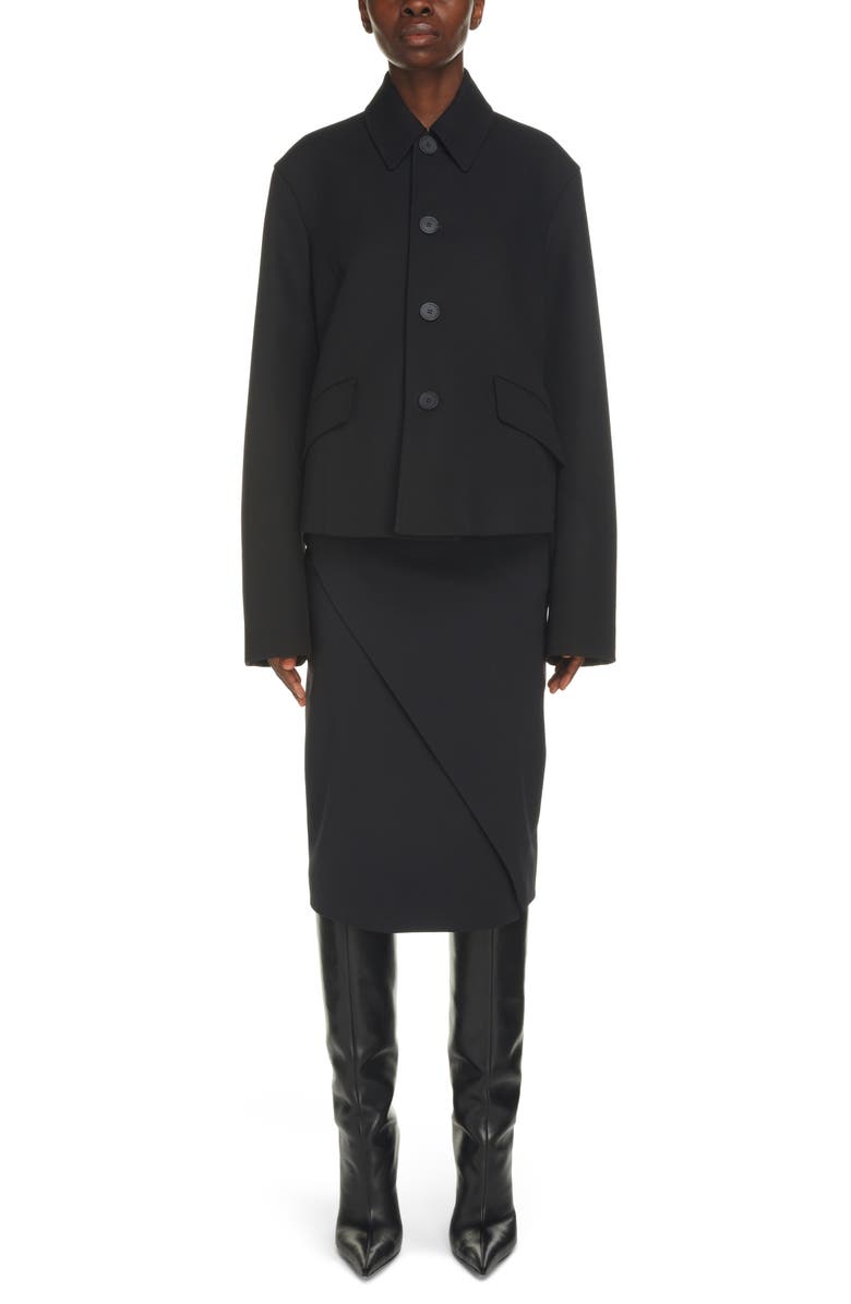 Balenciaga Deconstructed Wool Jacket, Alternate, color, 