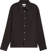 FRAME Check Cotton & Wool Button-Up Shirt