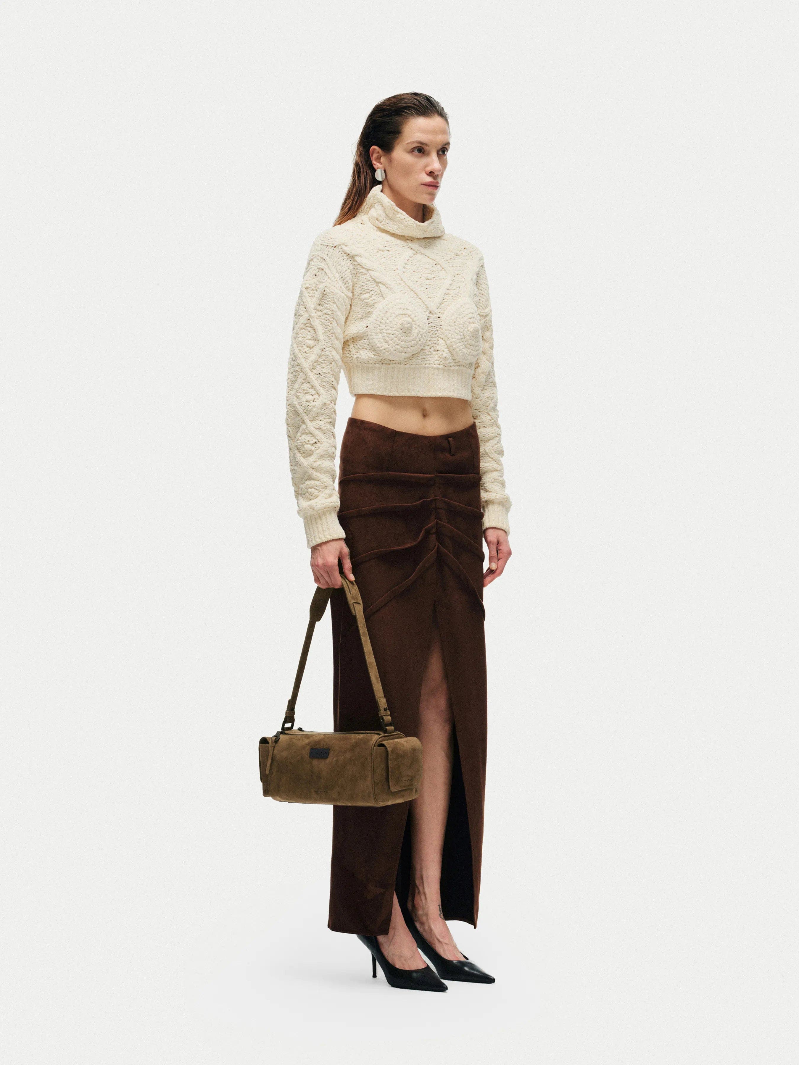 Capture Medium Sling Bag, Alternate, color, Camel Suede