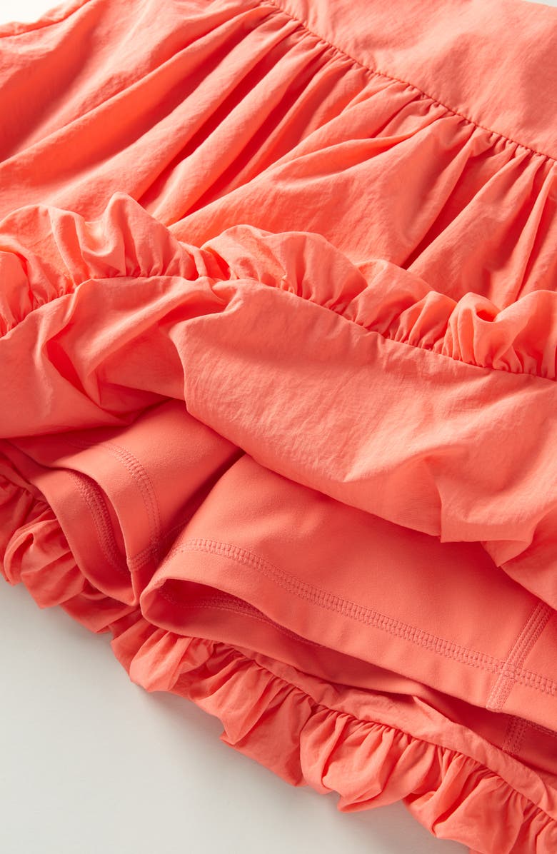 Zella Girl Kids' Court Bubble Skort, Alternate, color, Coral Peach