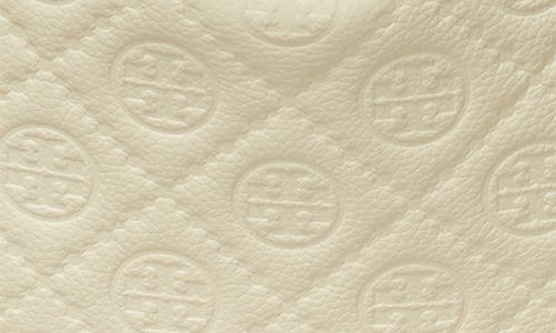 Tory Burch T-monogram Jacquard Crescent Shoulder Bag In White