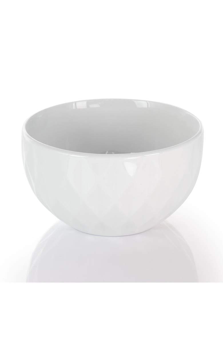 Elama Sienna 18 Piece Porcelain Dinnerware Set, Alternate, color, White