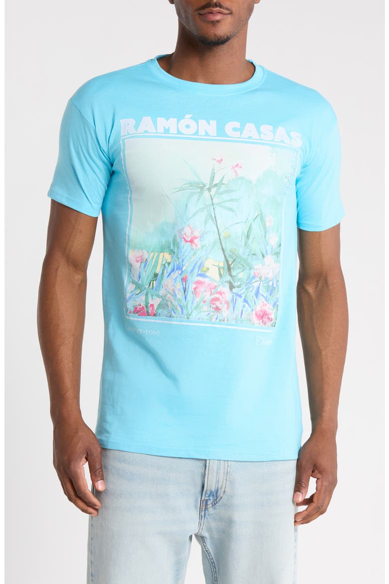 Oleanders Graphic Tee, Main, color, LIGHT BLUE