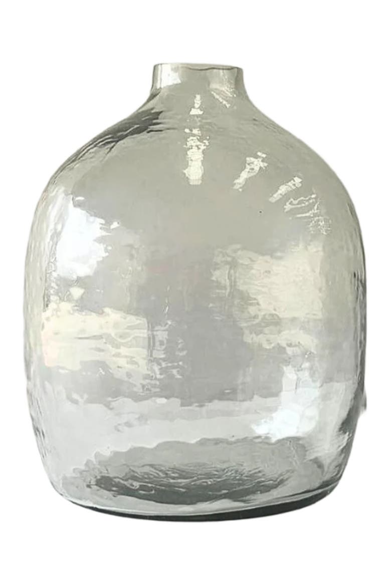 Handblown Hammered Glass Hebron Vase, Main, color, Clear