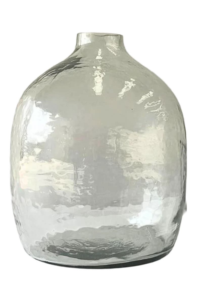 Creative Women Handblown Hammered Glass Hebron Vase, Main, color, 