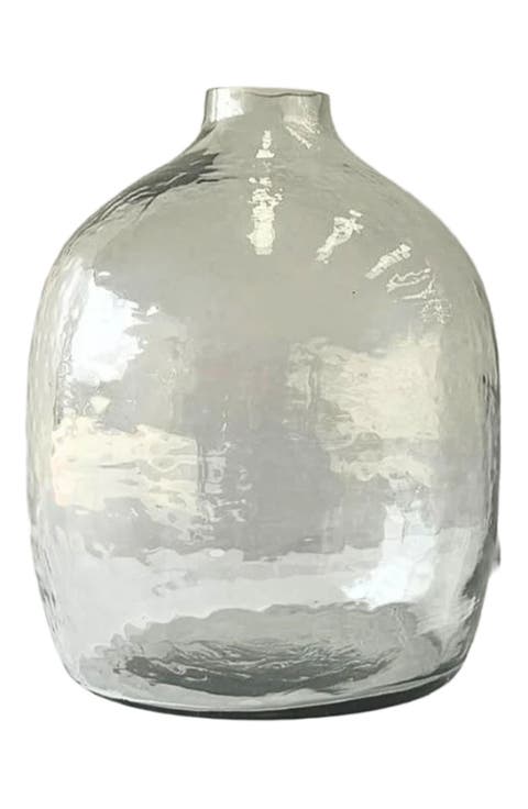 Handblown Hammered Glass Hebron Vase