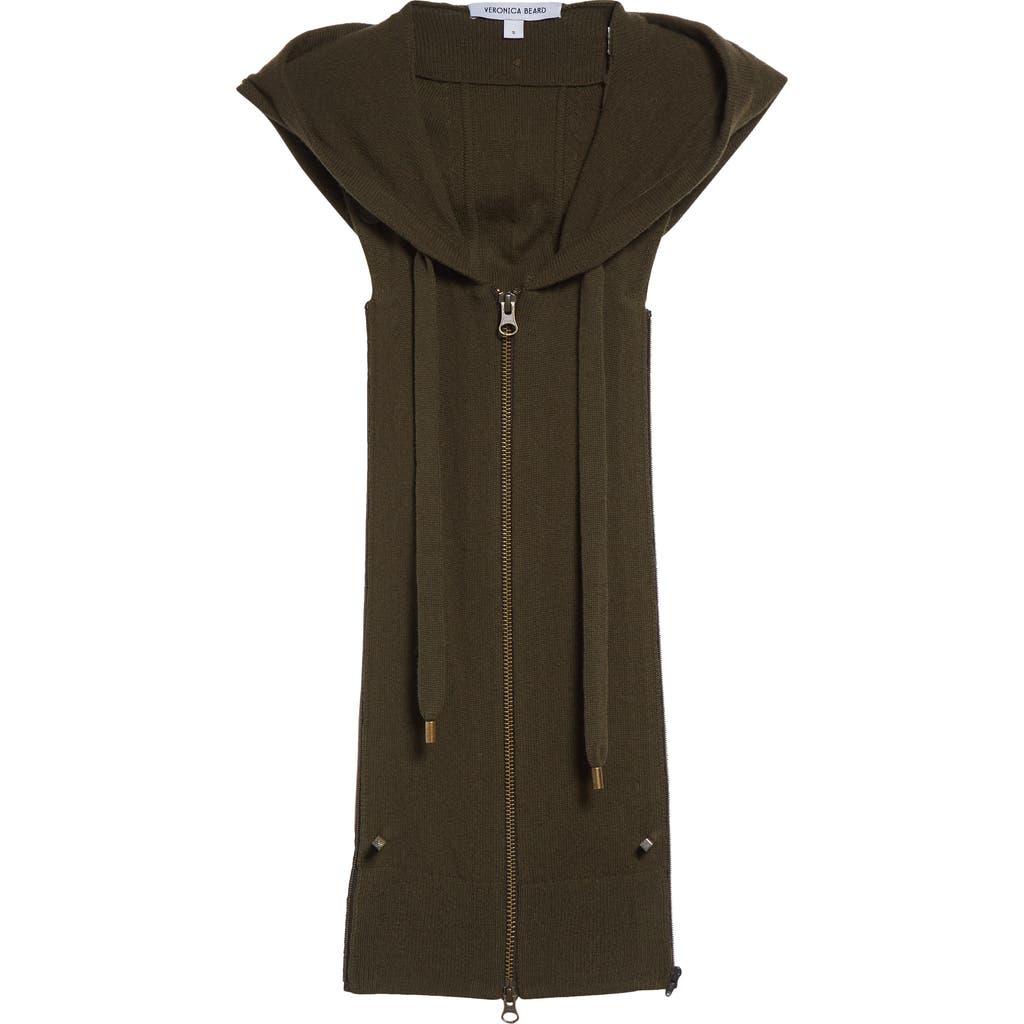 Veronica Beard Hooded Wool & Cashmere Dickey In Green