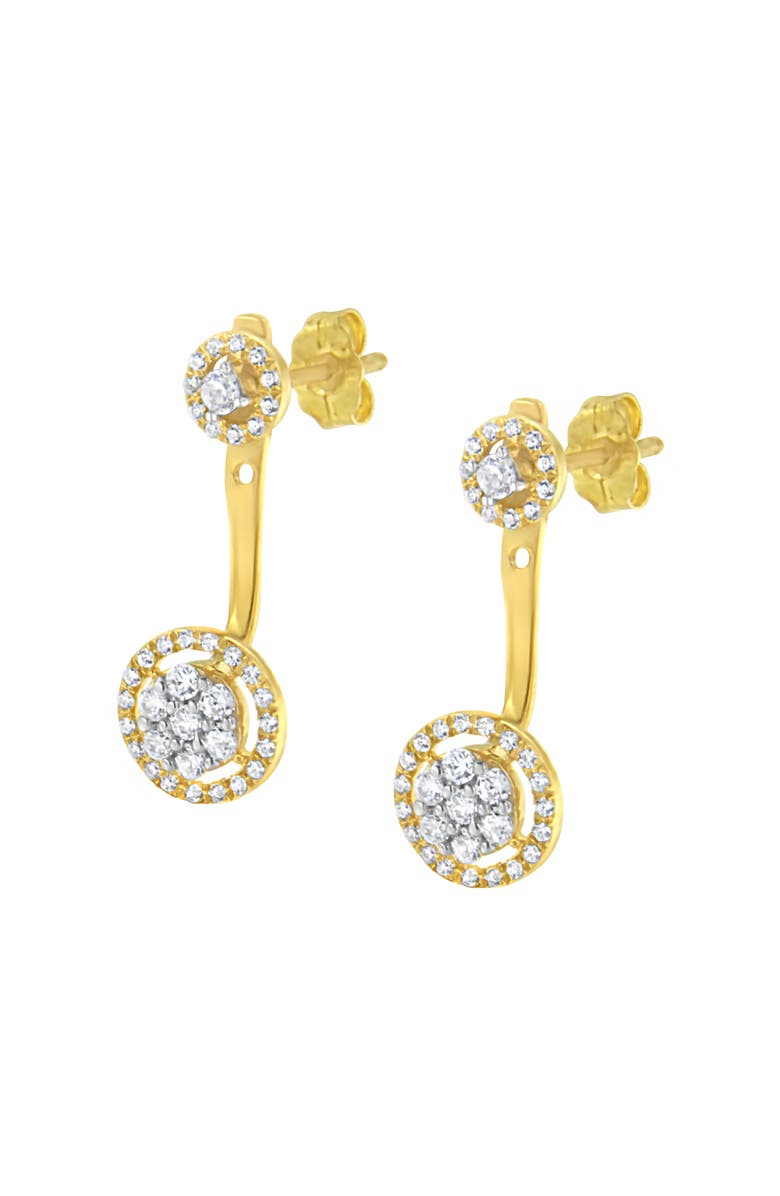 Haus of Brilliance 14K Yellow Gold Plated Silver 5/8 Ct Diamond Removable Stud and Dangle Earrings, Alternate, color, Yellow