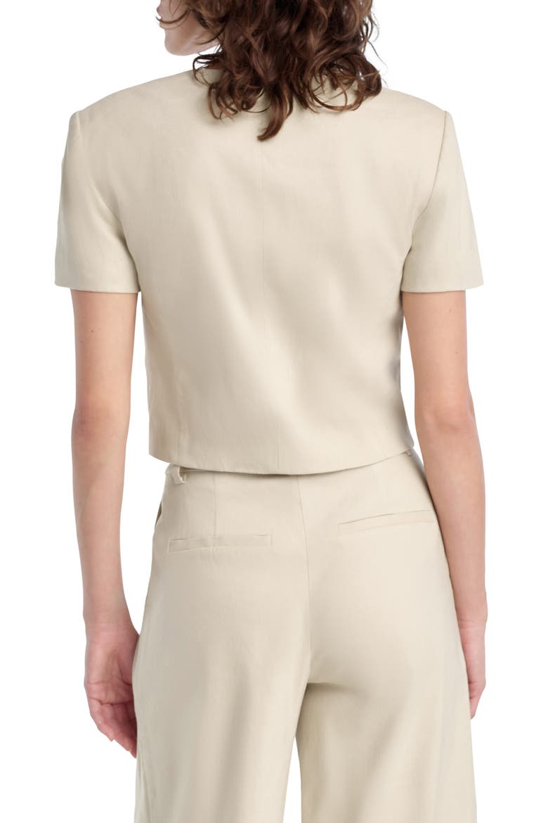 The Mayfair Linen Blend Top, Alternate, color, LIGHT KHAKI