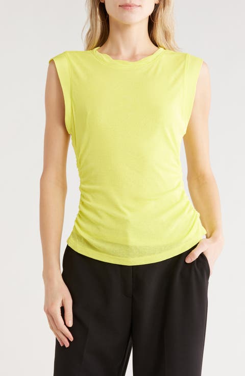 Sleeveless Ruched Knit Top