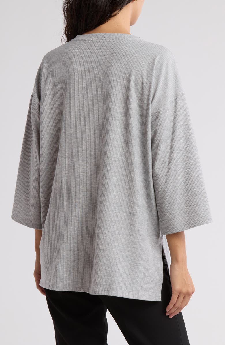Eileen Fisher Crewneck Three-Quarter Sleeve Top, Alternate, color,